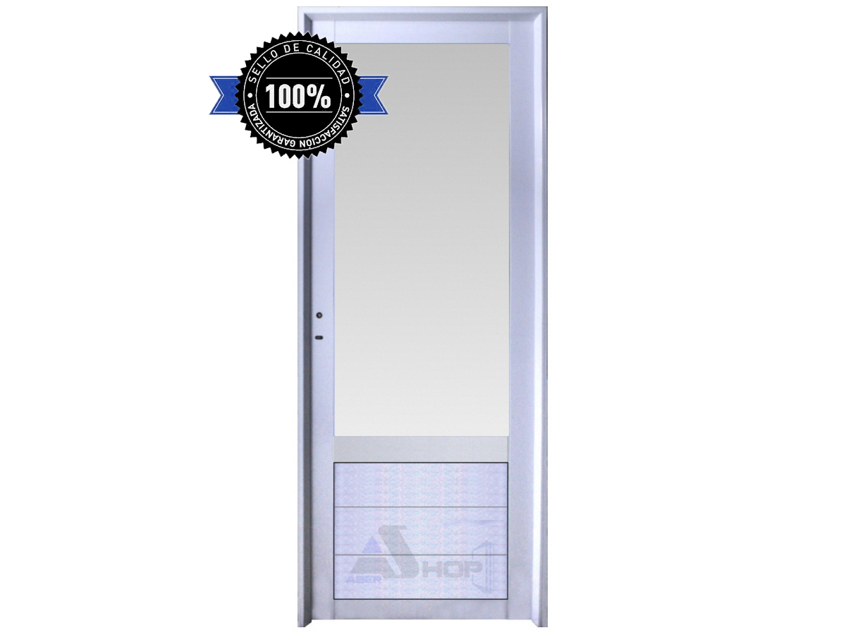 Puerta Aluminio 70x200 M514 3/4 Vidrio Entero - Imagen 2