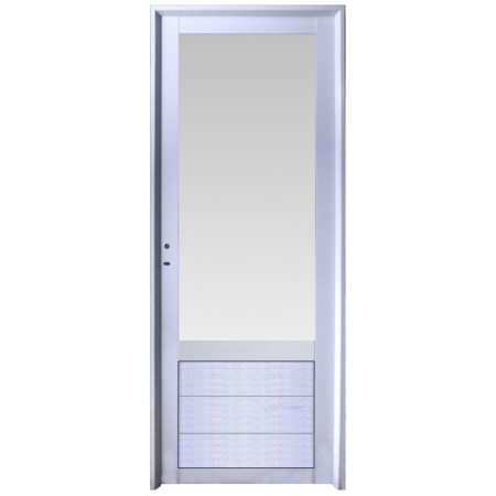Puerta Aluminio 80x200 M514 3/4 Vidrio Entero