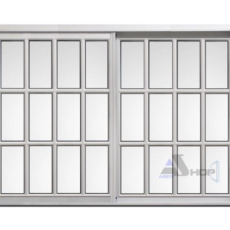 Ventanas Aluminio 200x120 Vidrio Repartido