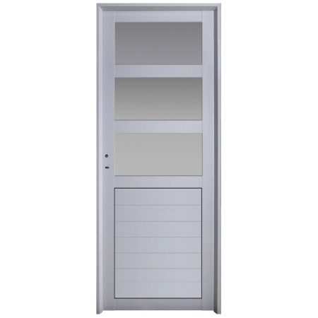 Puerta Aluminio 80x200 M517 3 Vidrios Horizontales