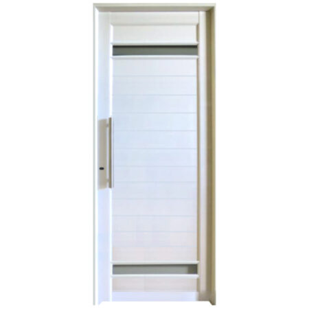 Puerta Aluminio 80x200 M527 2 Vidrios Con Barral